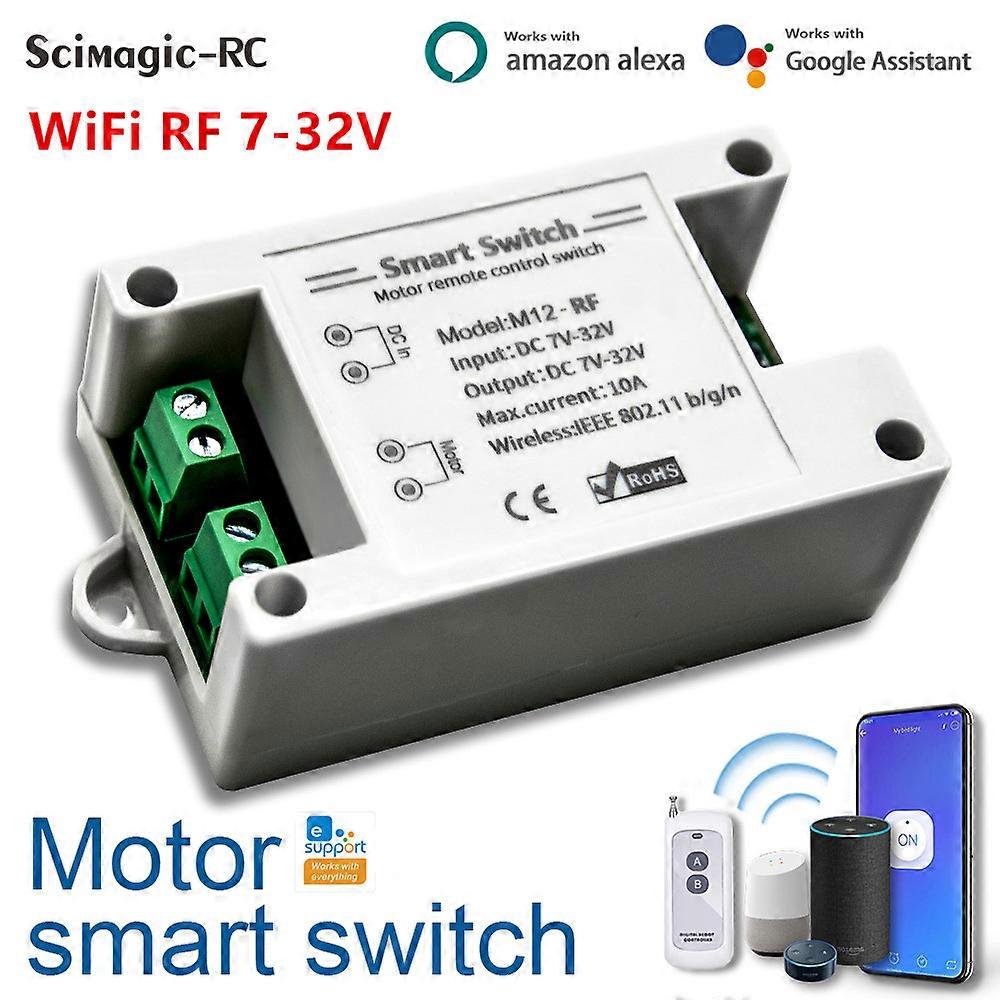 DC Motor Forward Reverse Motor Alexa Switch Garage Door Wireless Relay Smart Home Door Opener 7-32V 10A Alice IFTTT