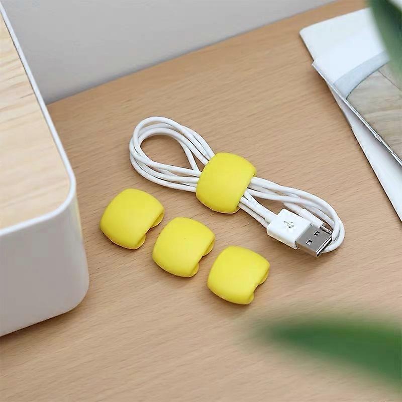 4 PCS Data line Organizer USB Cable Holder Portable Office Accessories Wires Storage Boxes Desktop Table Wire Holder