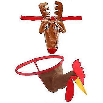 2pcs Rooster Herren Sexy Höschen Hirsch Unterwäsche Slips G String Tanga Für Halloween Weihnachten