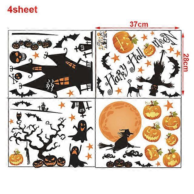 Halloween Decorations Window Clings Halloween Window Stickers Bat Skull Skeleton Stickers Halloween Window Decor for Glass Wall