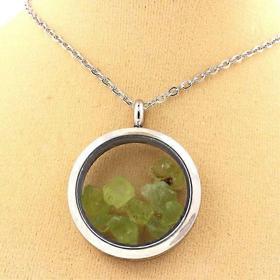 Raw Peridot Necklace