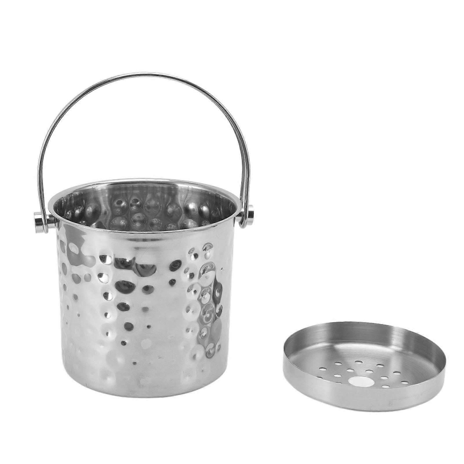 Doublewall Insulated Container, Portable Ice Container With Handle And Built-In Ice Barrier For Outdoor Home Bar Party Bbq