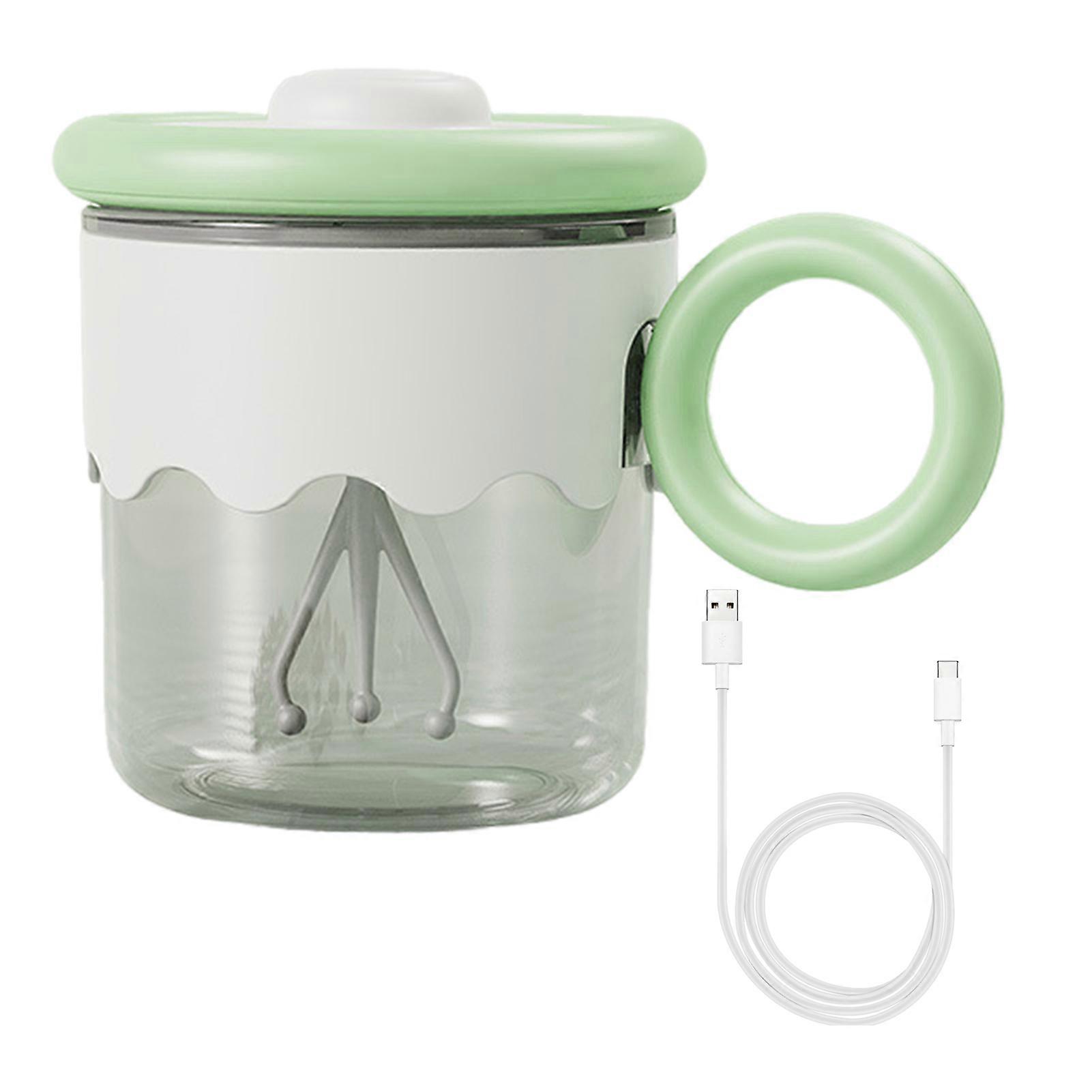 Self Stirring Coffee Mug Electric Mixer Cup 400ml USB Rechargeable Automatic Mixing Glass Tumbler with Lid And Handle for Home Office Travel Collagen