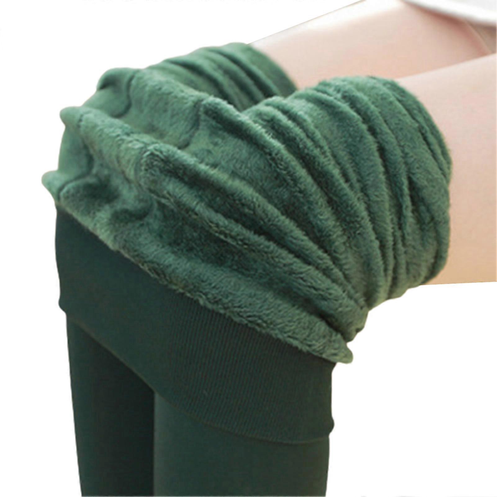 Winter Warming Leggings Women High Elasticity High Waist Tights Leggings Slim Fit Solid Color Long