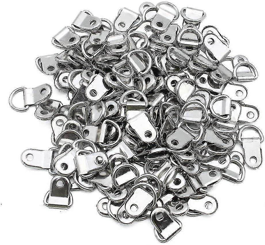 120 Pieces D-ring Picture Frame Hangers Picture Frame Hangers Single Hole Metal
