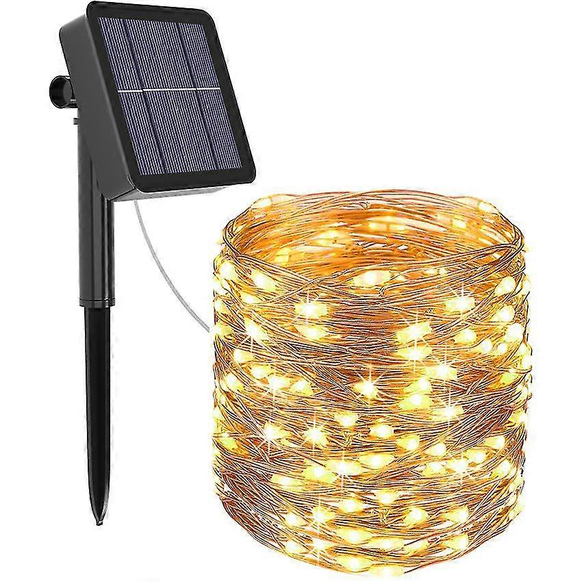 Solar String Lights Outdoor 11m 100 Led Solar String Lights 8 Modes Waterproof Copper Wire Fairy Lights