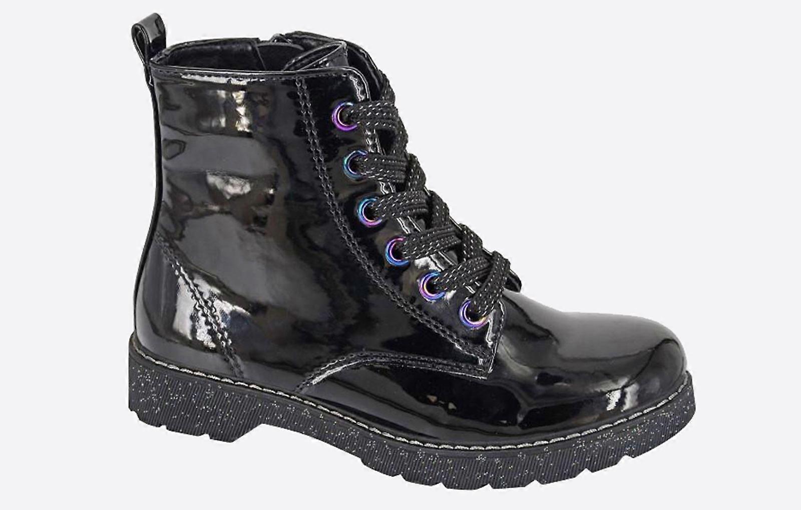 Cipriata Adria 6 Eye Glitter Junior Boots Black