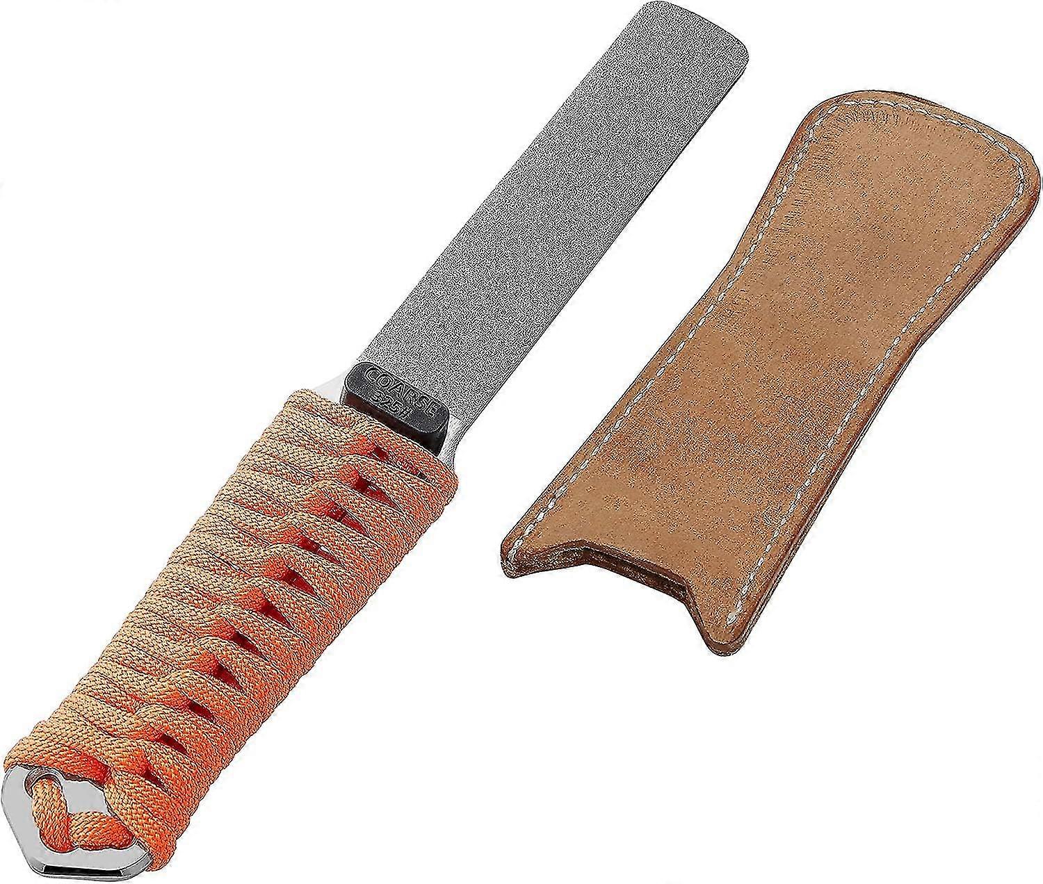 New 181n Dual Grit Diamond Sharpener With Thick/super Fine Leather, 325/1200 Grit Whetstones For Knives And Axes, Knife Sharpener