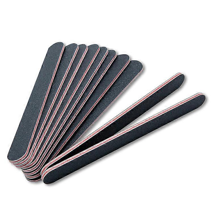 10 PCS Double Sided Straight File Nail File Black