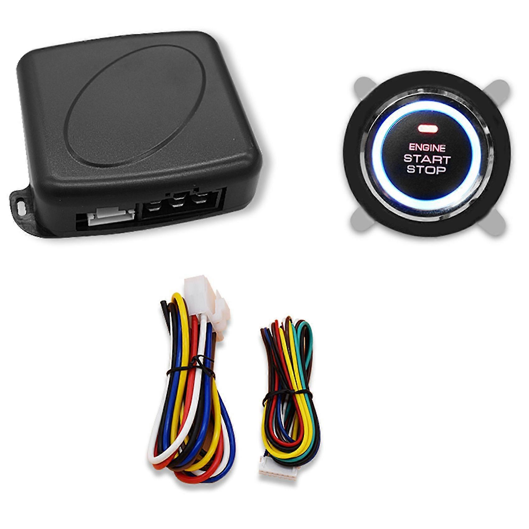 Car Alarm Engine Push Button Start Stop Lock Ignition Switch Anti-theft System 12v Vehicle Start St