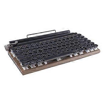 Clavier Mécanique Rétro 83 Touches Sans Fil Bluetooth/USB - Switch Bleu, Rétroéclairage RGB, Batterie 2000mAh