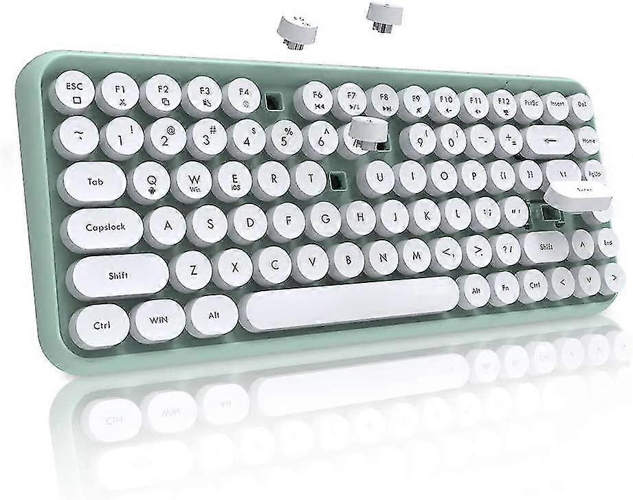 Wireless Bluetooth Keyboard Typewriter Style 84 Keys Cute