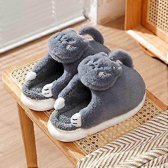 Cute Hug Lion Slipper for Female Winter Plush Warm Ladies Indoor