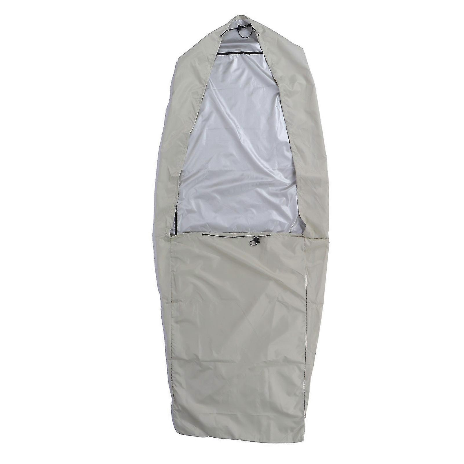 Khaki Waterproof Lawn Mower Cover with Storage Bag - Dustproof Weeding Machine Protector