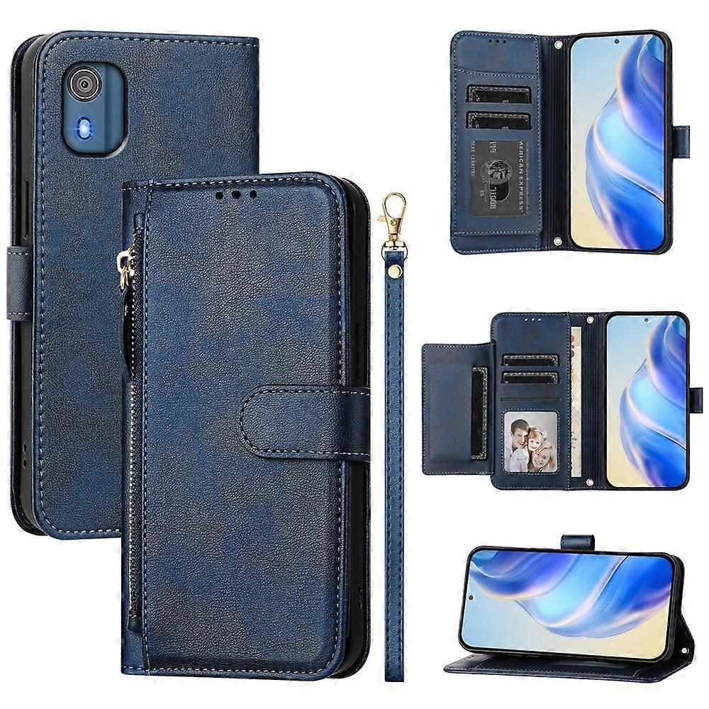 Zipper Wallet PU Case For Nokia C10 / C20
