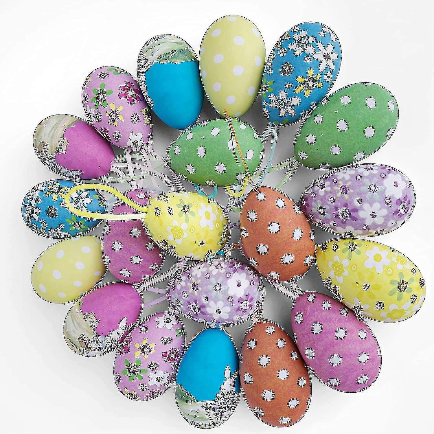 Pack Of 20 Easter Eggs, Decorative Plastic Eggs, Easter