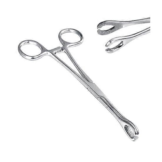 Piercing Clamps,Round Slotted Locking Piercing Forceps with  Piercing Needles Clamps Kit