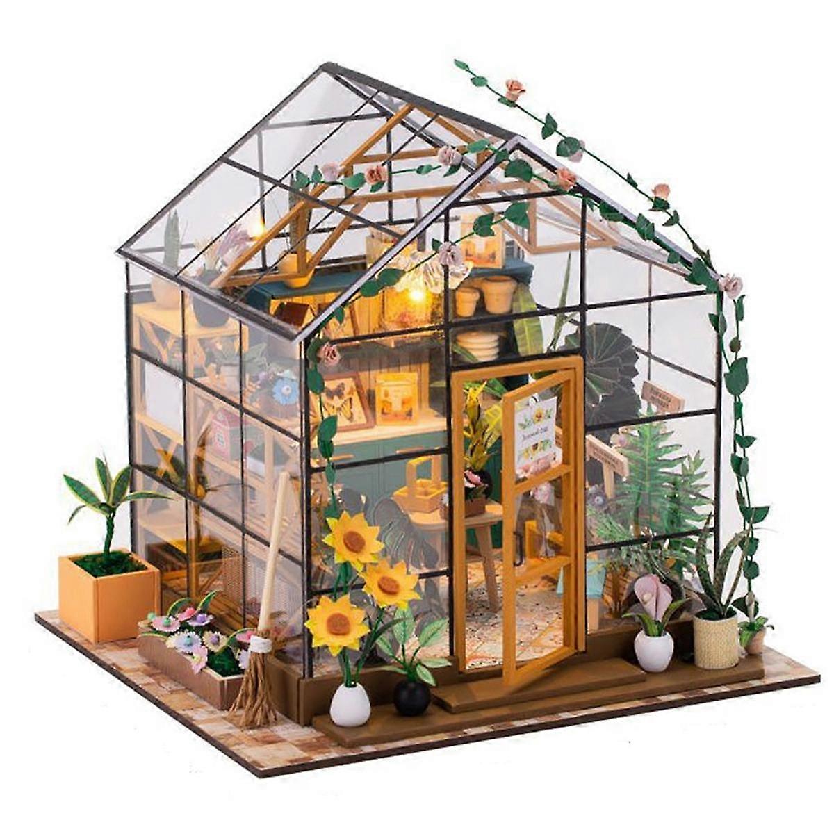 Cottage Kit, Mini DIY Flower House, Χειροποίητο, 3D Puzzle, Κτίριο Συναρμολόγησης, Διακόσμηση Υπνοδωματίου Σπιτιού