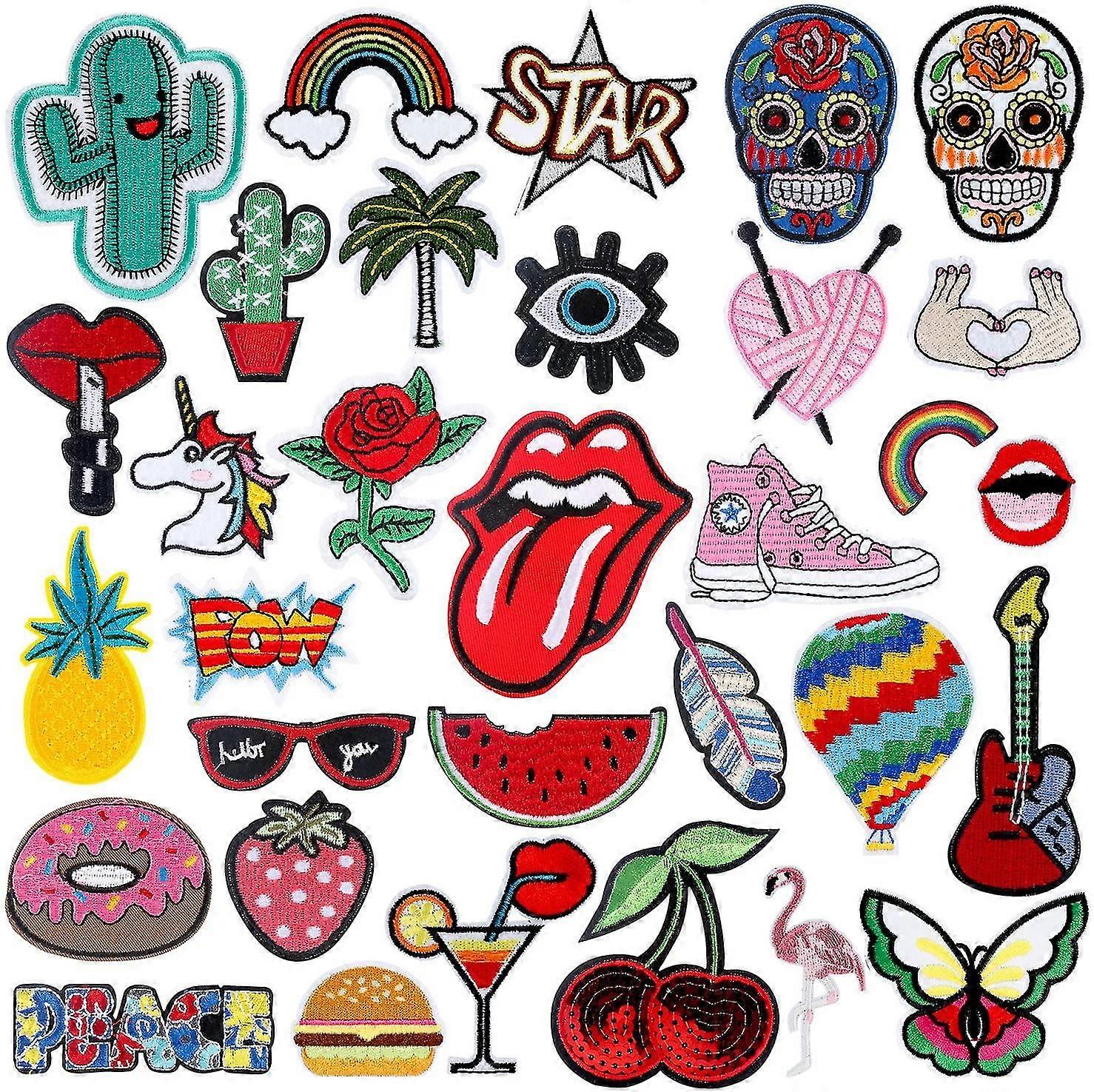 Iron-on Patches, 20 Stück Patches für Kleidung Blumen Patches Appliqu Patches