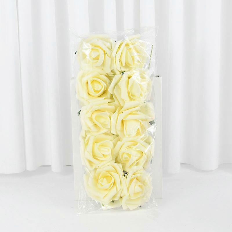 Aiyuego 8cm Large Rose Artificial Flower for Wedding Party Home Office Decor Fake Rose Flower 16cm S