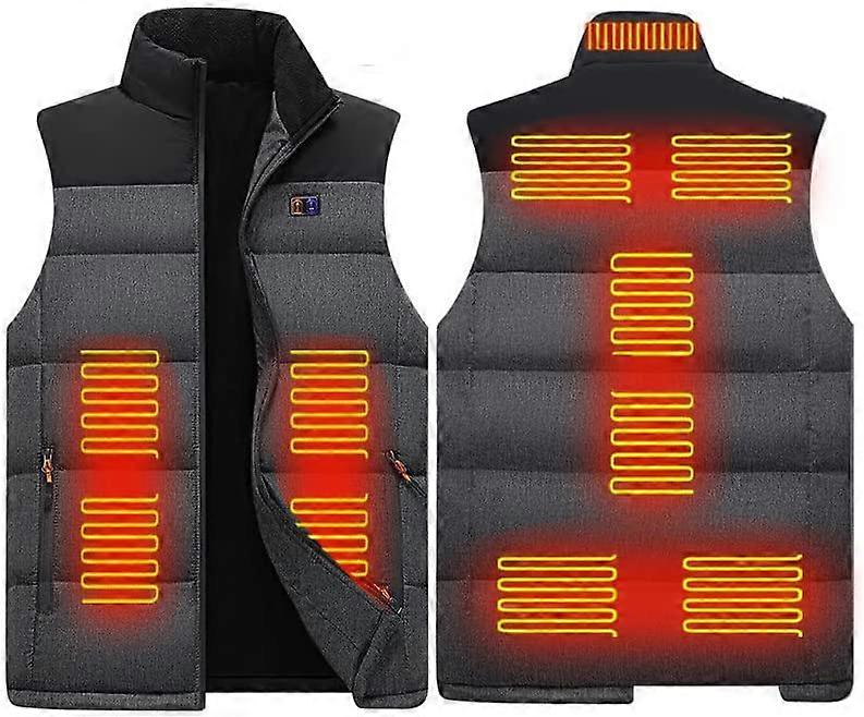 Gilet Riscaldante per Uomo Donna UK USB Ricarica Gilet Riscaldato Gilet Giacche Temperatura Regolabile Built-in 11 Pz Termoforo Donna Uomo Trapuntato Bodywarme