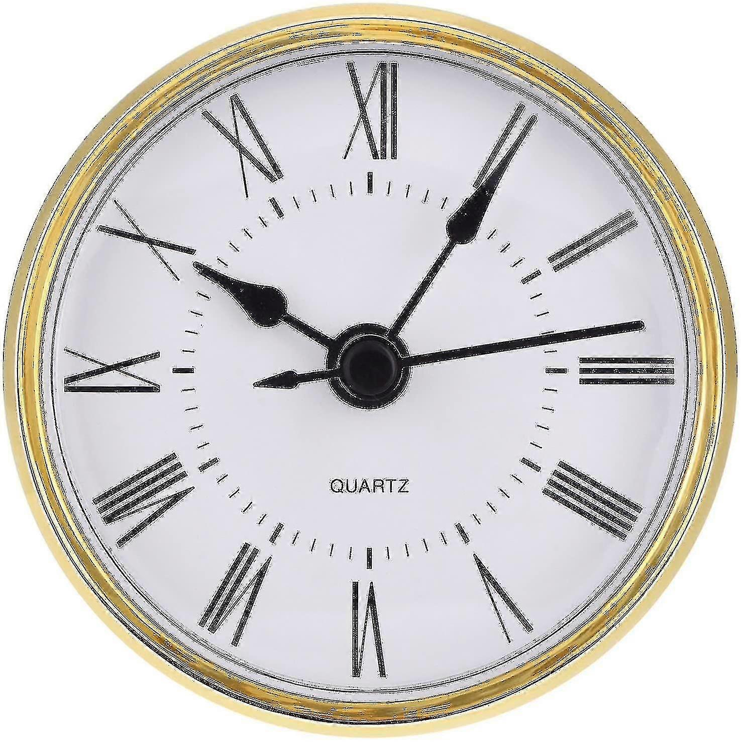 2,8 polegadas (70 mm) numeral romano inserção relógio relógio de quartzo com ouro Trim_FC31