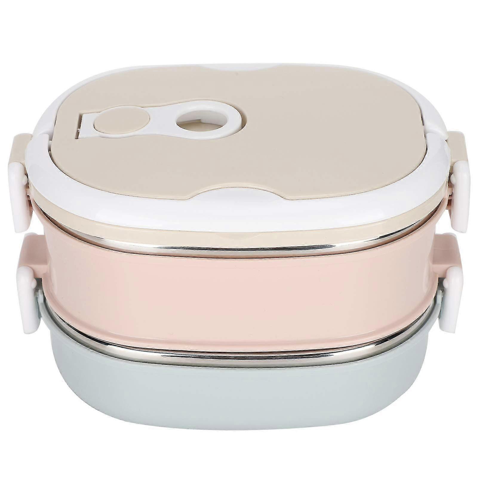 Bento Lunch Box With Stainless Insulation,2 Layer 1800ml Food