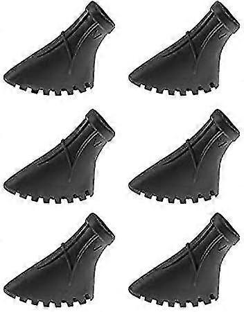 6 Pcs/3 Pairs Pack Nordic Walking Asphalt Trekking Pole Pads With Rubber Ferrule For Asphalt And Stone