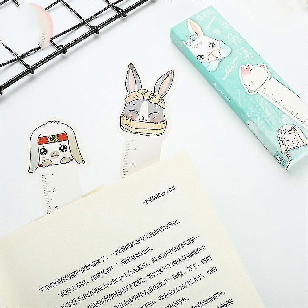 Paper Mr. 30pcs / Box Kawaii Rabbit Ruler Irregular Bookmarks Novelty ...