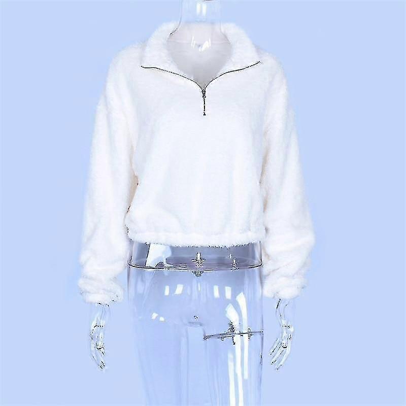 Faux Lambswool Crop Tops -winter Warm Jacket