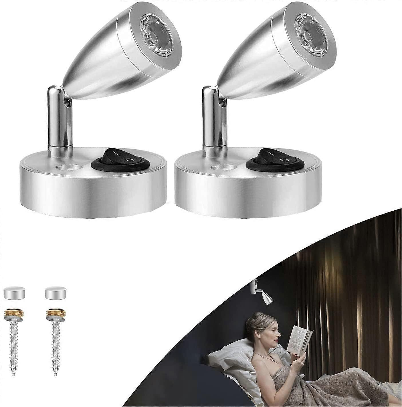 2 LED spotlight reading lights 3W 12V with switch