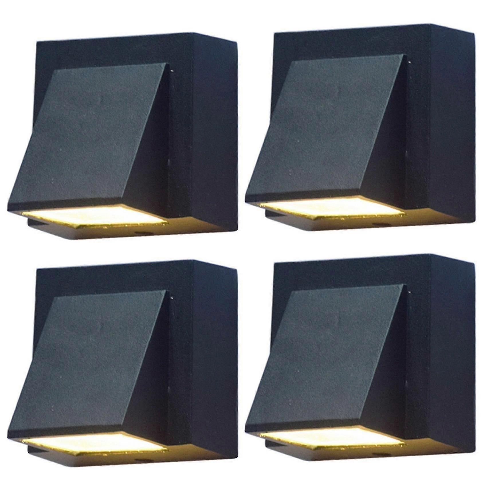 4x 3w Modern Minimalist Creative Outdoor Waterproof Wall Lamp Led Outdoor Garden Light Door Light Hy