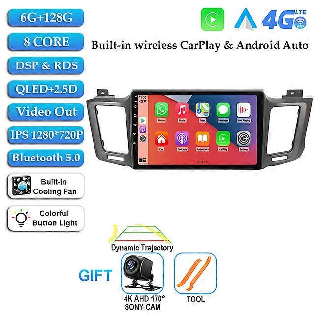 Android 12 For Toyota RAV4 4 XA40 5 XA50 2012 - 2018 4G LTE All In One Car Radio Multimedia Video Player Intelligent System DVD