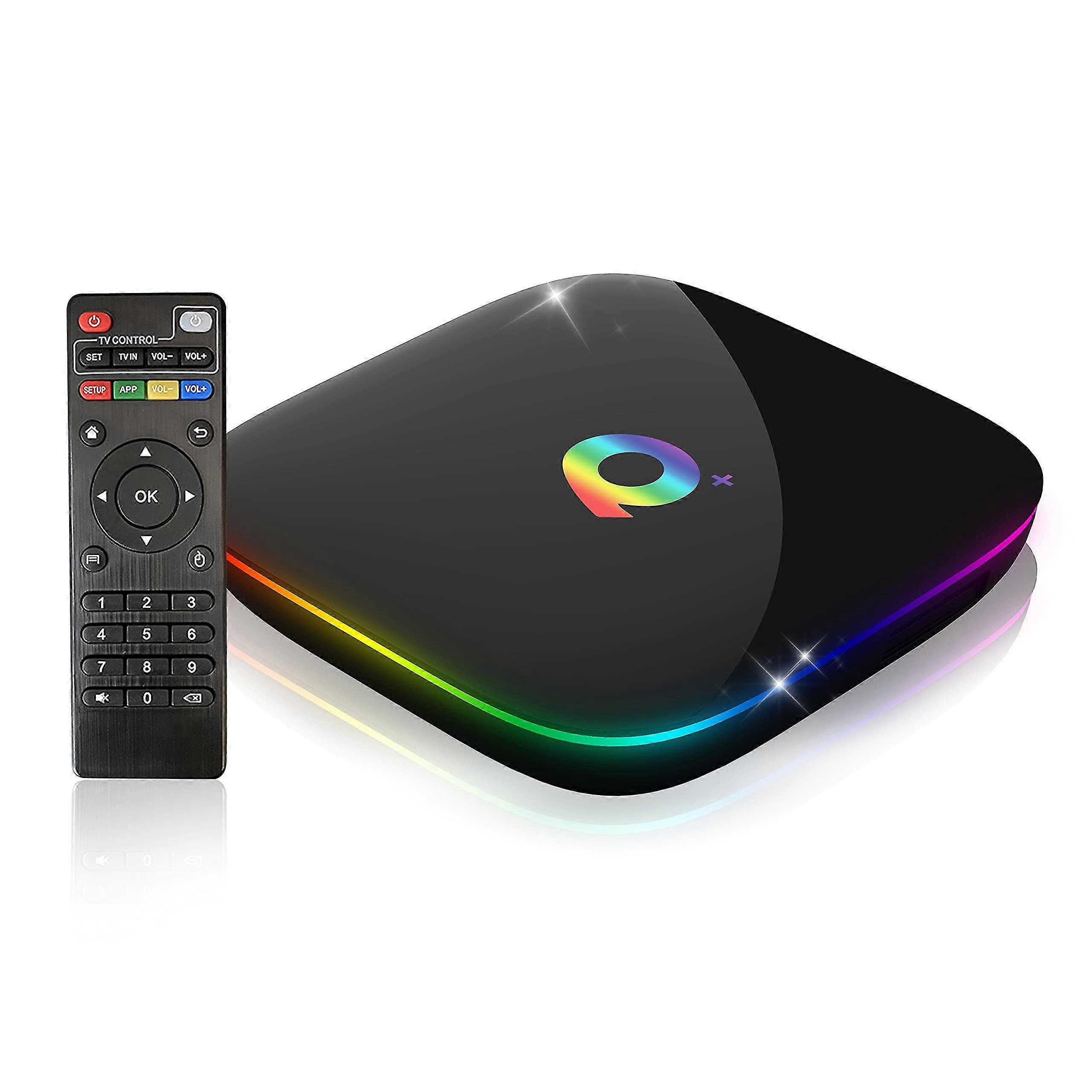 Android TV Box 4+64GB 3D High Resolution,H6 Quad-Core Cortex-A53 CPU-black
