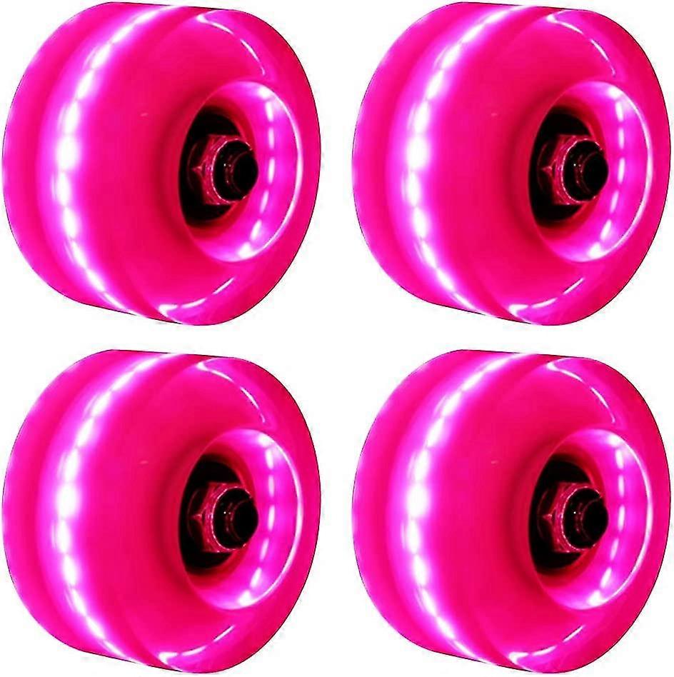 4 Light Up Wheels For Double Row And Flashing Roller Skates