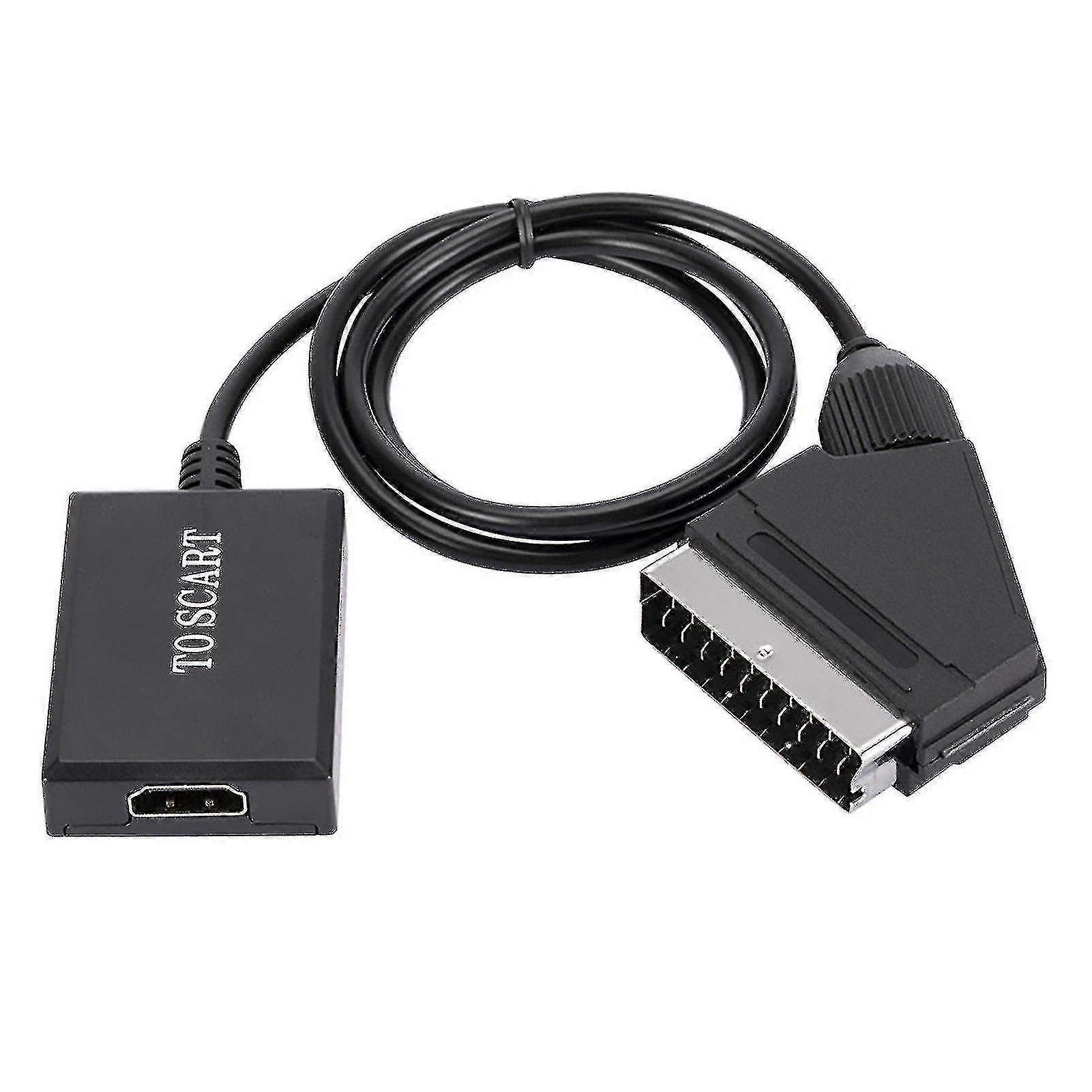 Video Adapter Plug Play High Clarity Plastic 1080p Stable Performance Scart To Hdmi-compatible-YUHAO