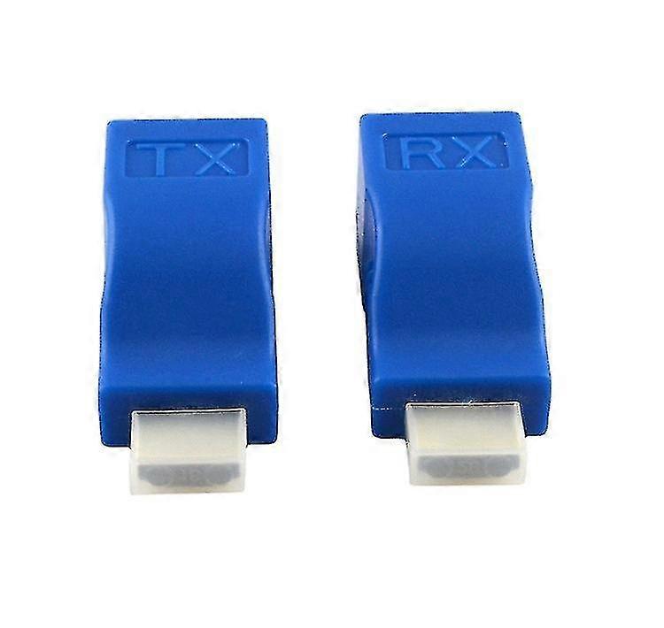 1 Pair Rj45 Ports 4k Hdmi-compatible Extender Up To 30m Over Cat5e Cat6 Network Ethernet Lan Adapter For Hdtv Hdpcblue