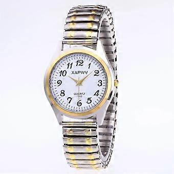 Women Men Watch Flexible Elastic Band Quartz Wristwatches Wrist Watches Stainless Steel Strap Couple Watch Clocks Gifts