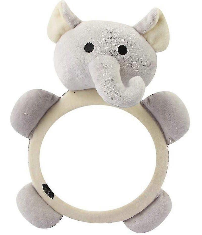 Baby Rear Seat Mirror, Wide Convex Mirror Keep An Eye On Baby In A Rear-Facing Child Car Seat Cute Plush Toy For Toddlers