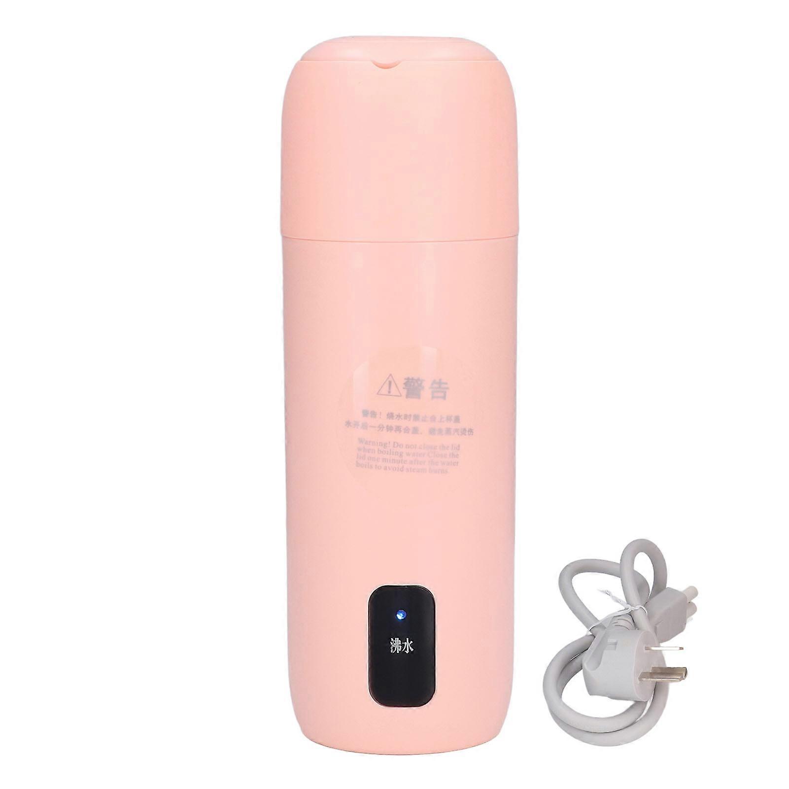 Travel Tea Kettle Smart Screen 4 Heating Modes Portable Accurate Temperature Control 350ml Pink Bottle