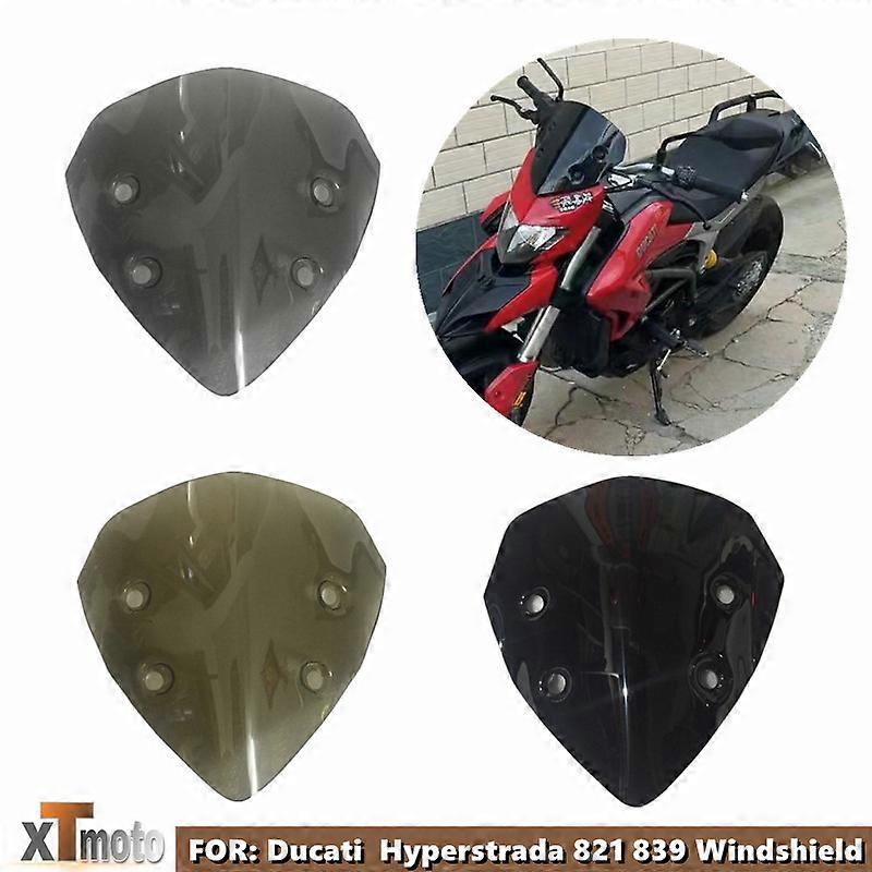 Motorcycle Windshield Touring WindScreen Front Glass Wind Shield Deflector for Ducati Hyperstrada 821 839