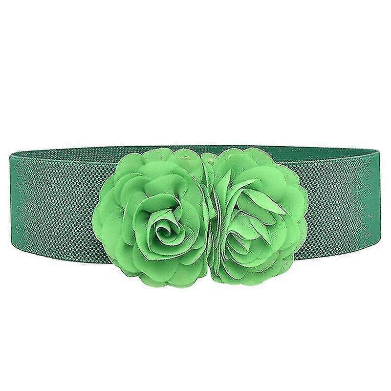 Damer Dambälte Sträck elastiskt midjebälte Klänning Bred Blomma Chiffong Uk
