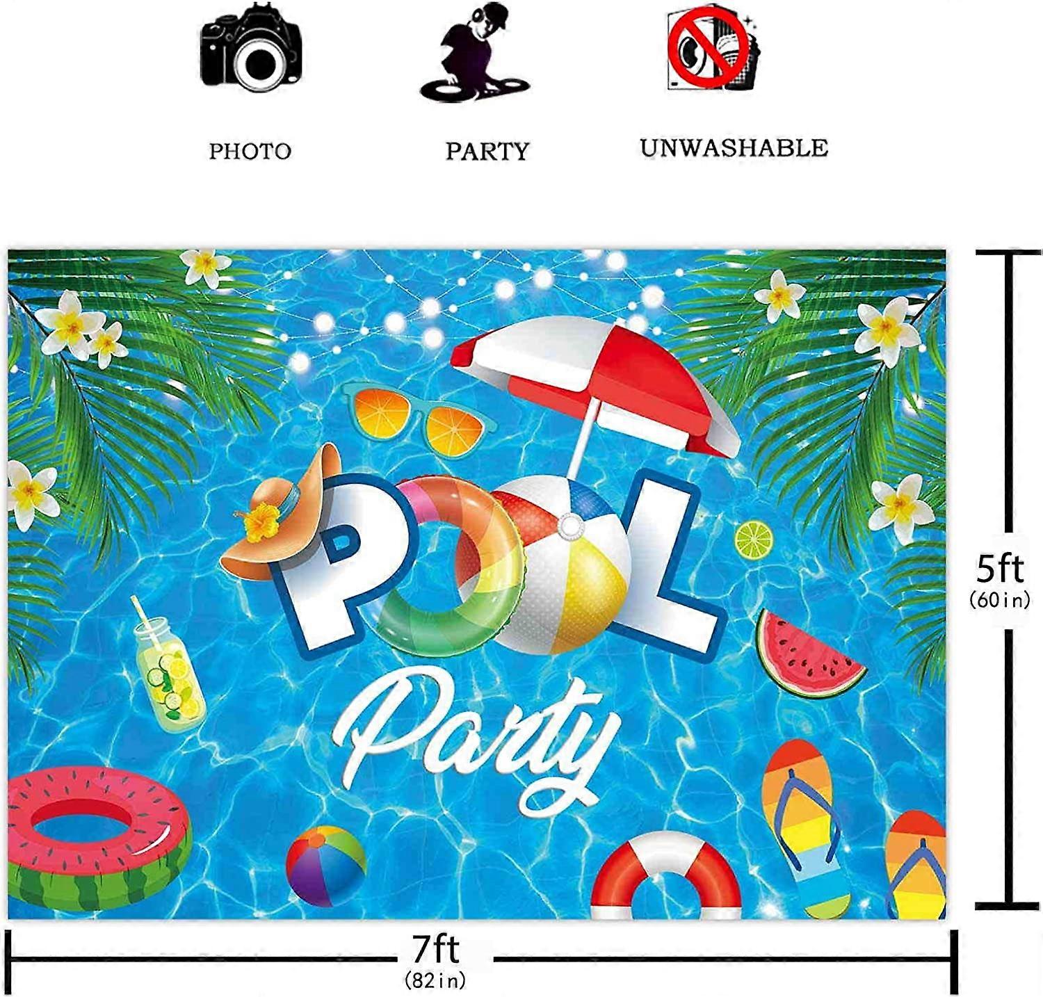 Allenjoy Fotohintergrund Tropischer Strand – 179x110 Cm, Econ-Vinyl, Für Sommerpartys & Schulevents