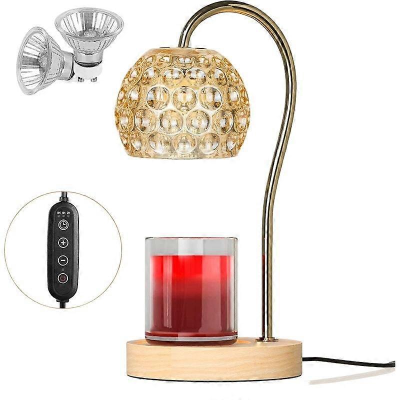 Candle Warmer Lamp with Timer, Wax Melt for Scented Candles, with 2 Light Bulbs