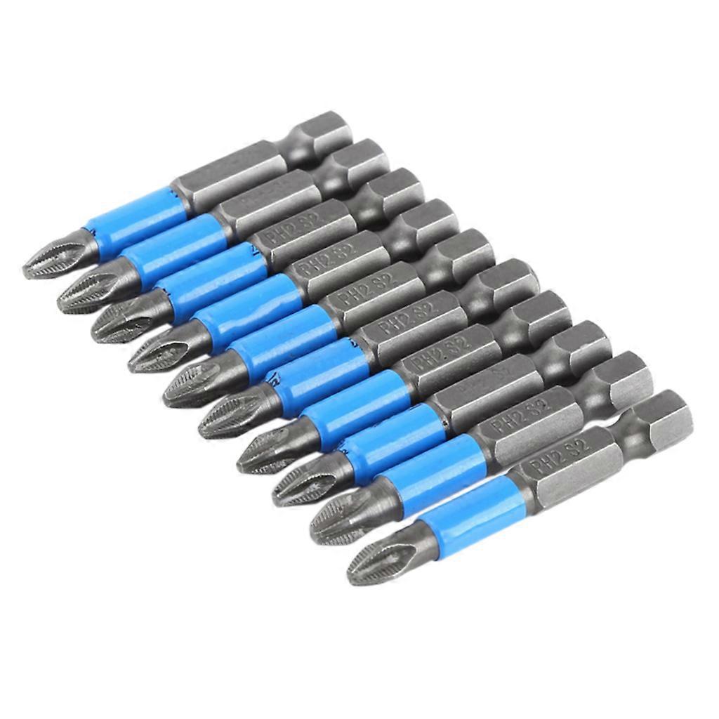 10 pcs PH2 Phillips Drill Bits  Manual / Pneumatic for Screwdrivers