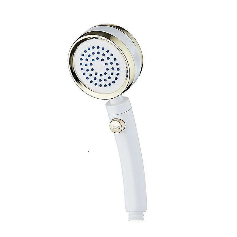 ZhangJi New 4 Functions Shower Head Silicone Hole Anti-clogged Fashion Spray Nozzle Rotating Switch Modes with Stop Button