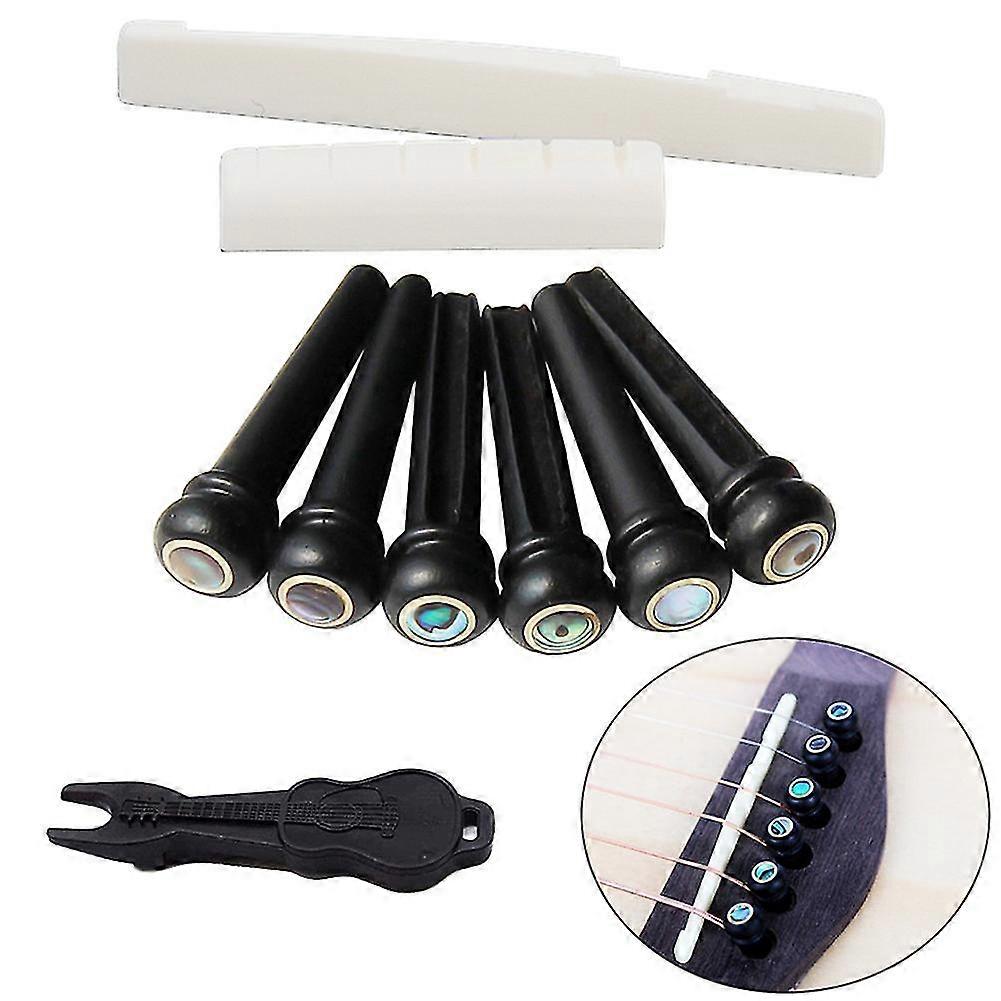 6pcs Acoustic Guitars Easy Install String Bridge Pins Puller With