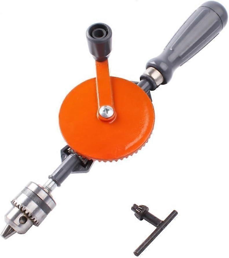 1/4" mini hand drill with double pinion 3-jaw chuck