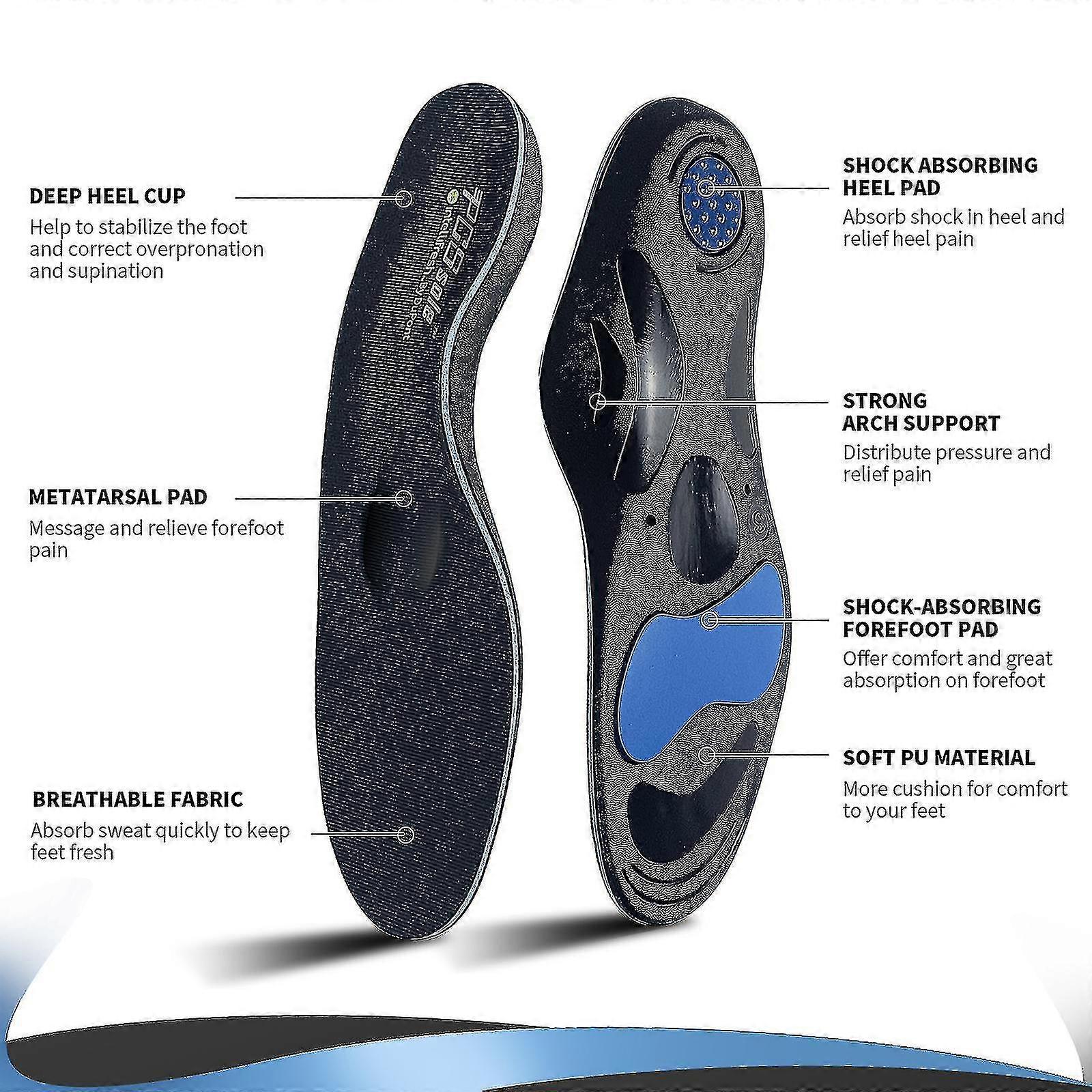 Orthotic High Arch Support Insoles Comfort Sport Insert For Flat