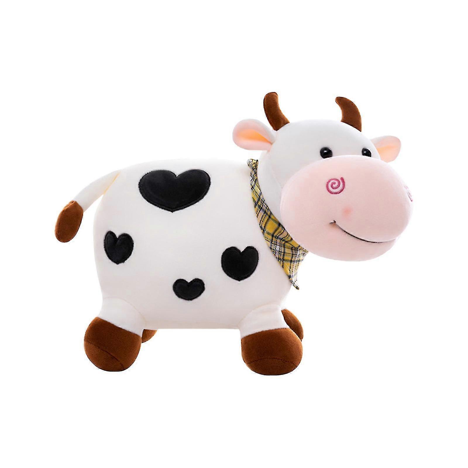 Cute Vaca de pluș jucărie animale umplute păpușă pernă moale pentru copii cadouri de ziua de naștere de înaltă calitate